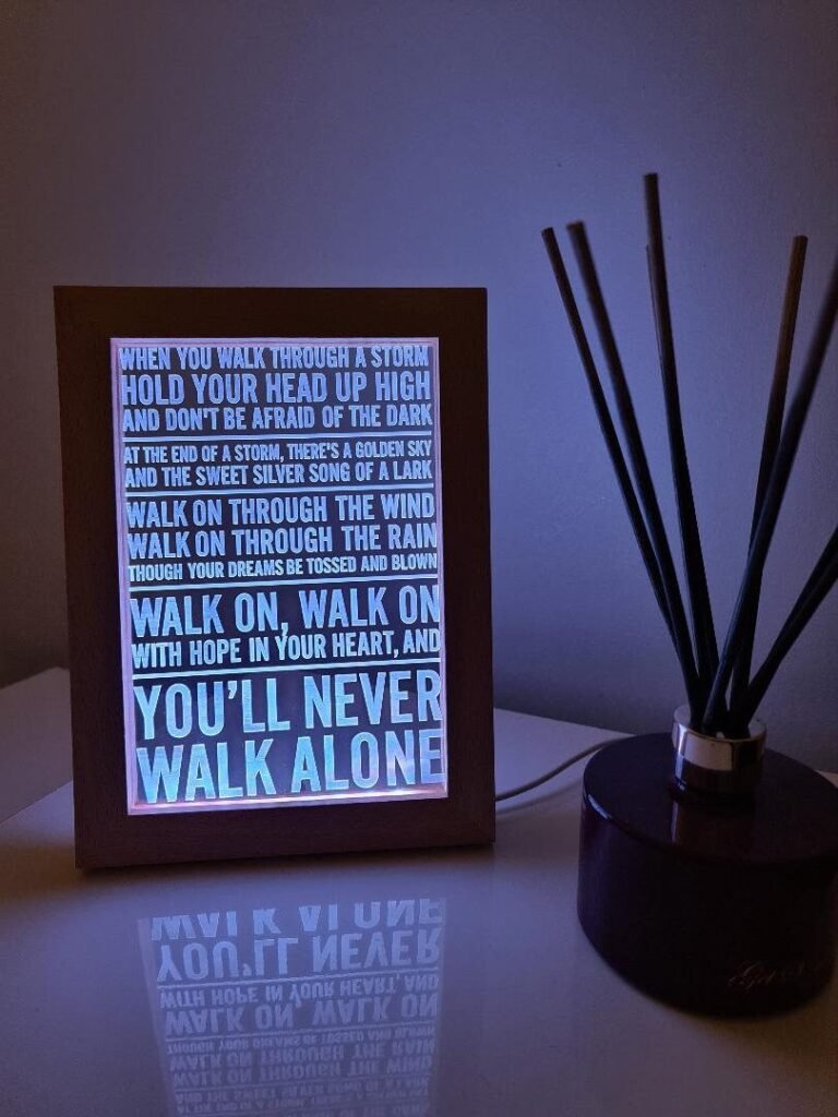 Liverpool - You'll Never Walk Alone" 3D Framed song Lights